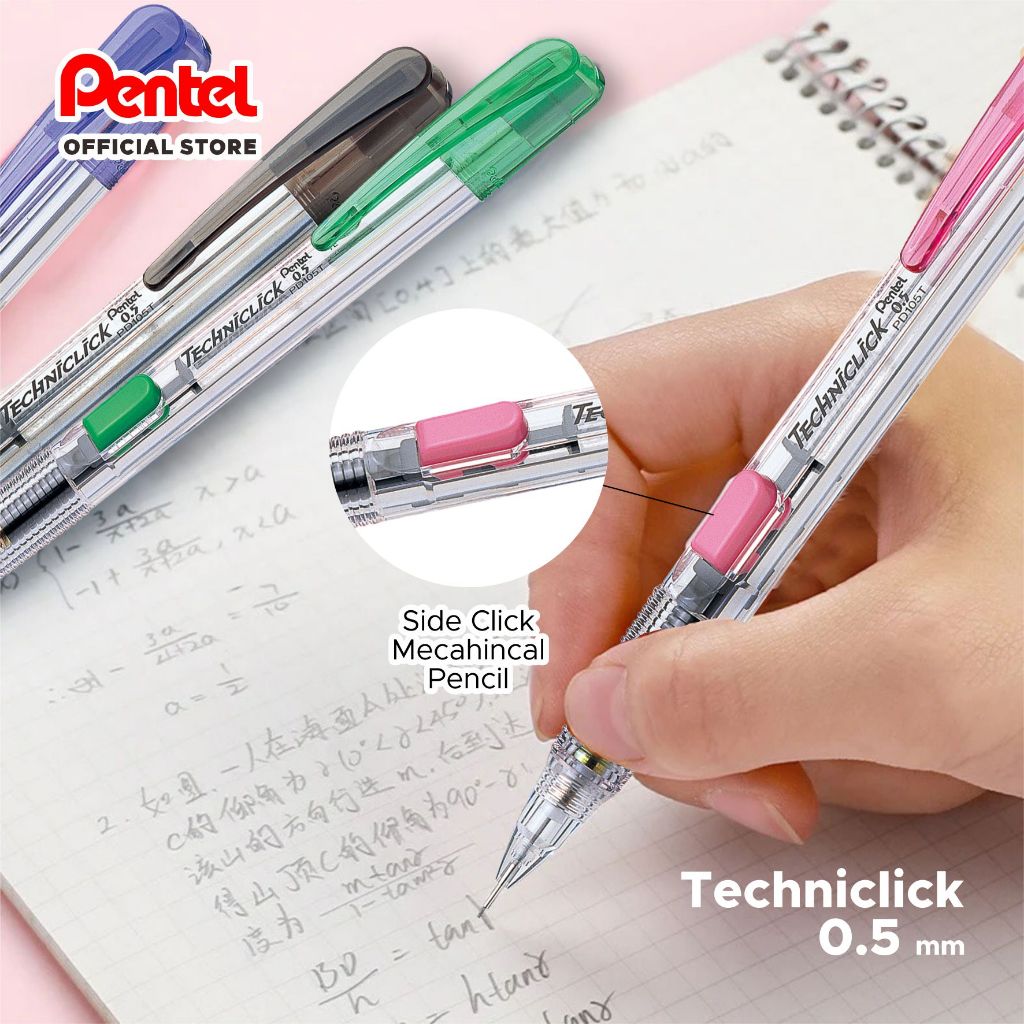 

Pensil Mekanik Pentel PD105T 0.5mm | Pensil cetak cetik | Pensil tombol samping