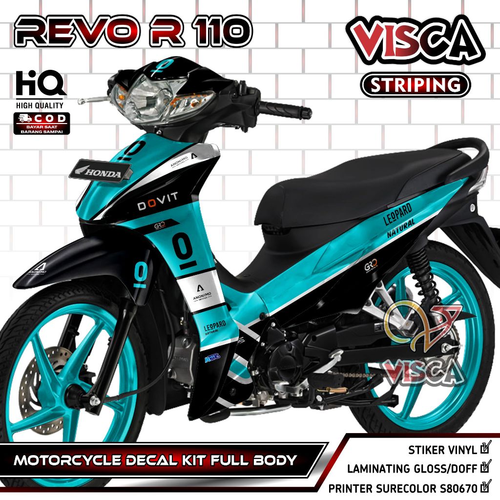 Decal Revo R 110 Full Body - Stiker Revo 110 R Full Body - Dekal Revo 110 - Striping Revo R Variasi 