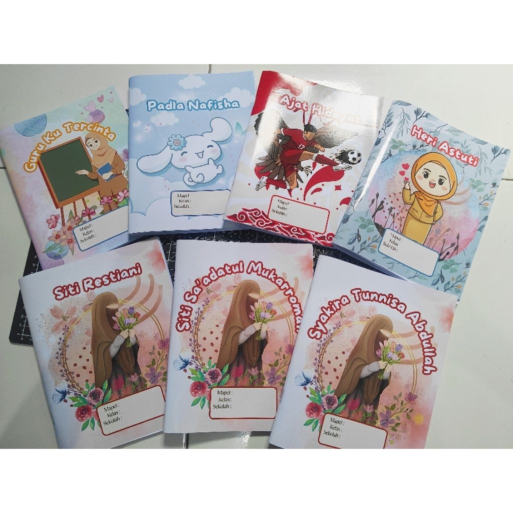 

Buku Tulis Bisa Custom Nama, Pelajar, Kelas, Dan Sekolah. Dengan Desain yang Menarik