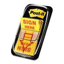

JUAL STICKY NOTE POST-IT 3M 680-9 SIGN HERE