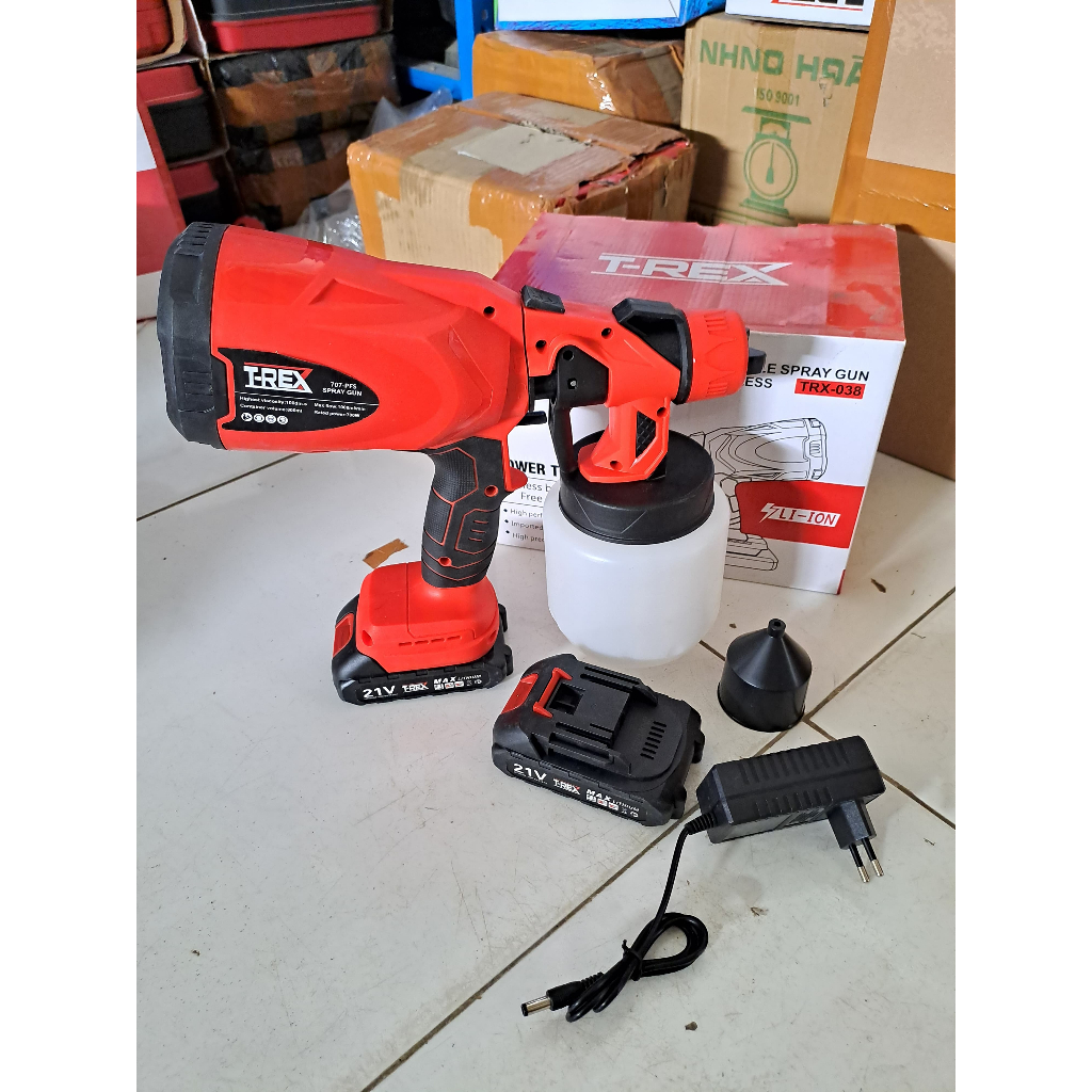 TOP 1 T-REX spraygun Elektrik Baterai Spray Gan 800ml Kompresor Listrik Alat Semprot Cat