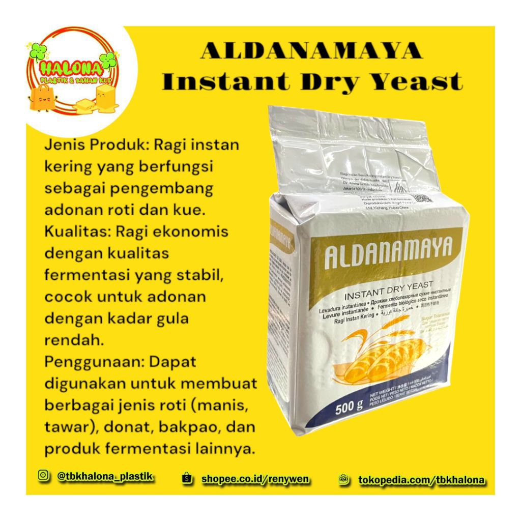 

Ragi Aldanamaya instan dry yeast