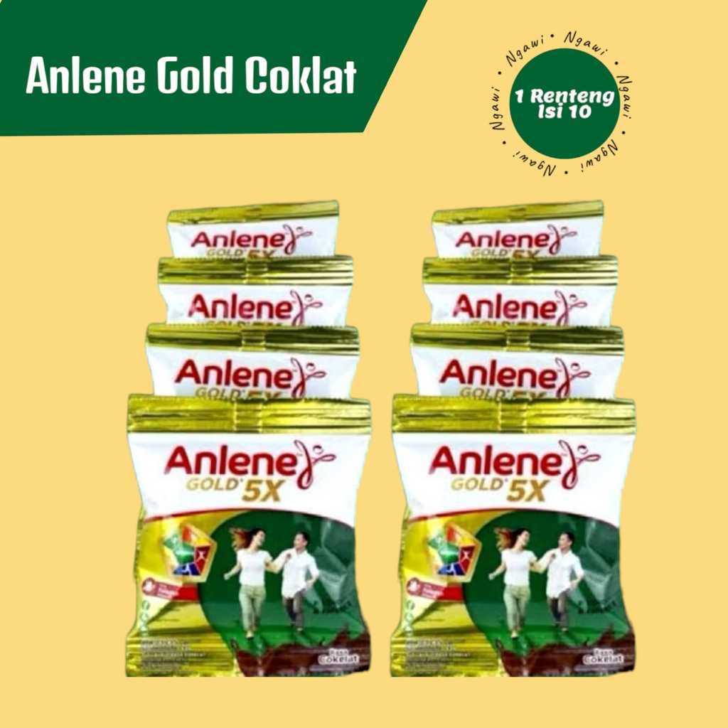 

Susu Bubuk Anlene Gold Renceng - Netto 10 bks x 25gr, OLEH OLEH NGAWI