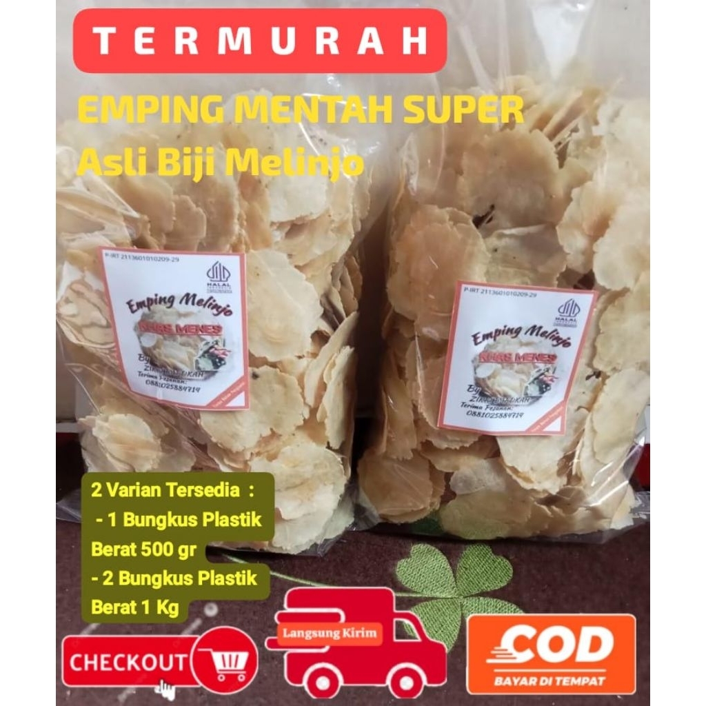 

1Kg Emping Asli Biji Melinjo Khas Menes