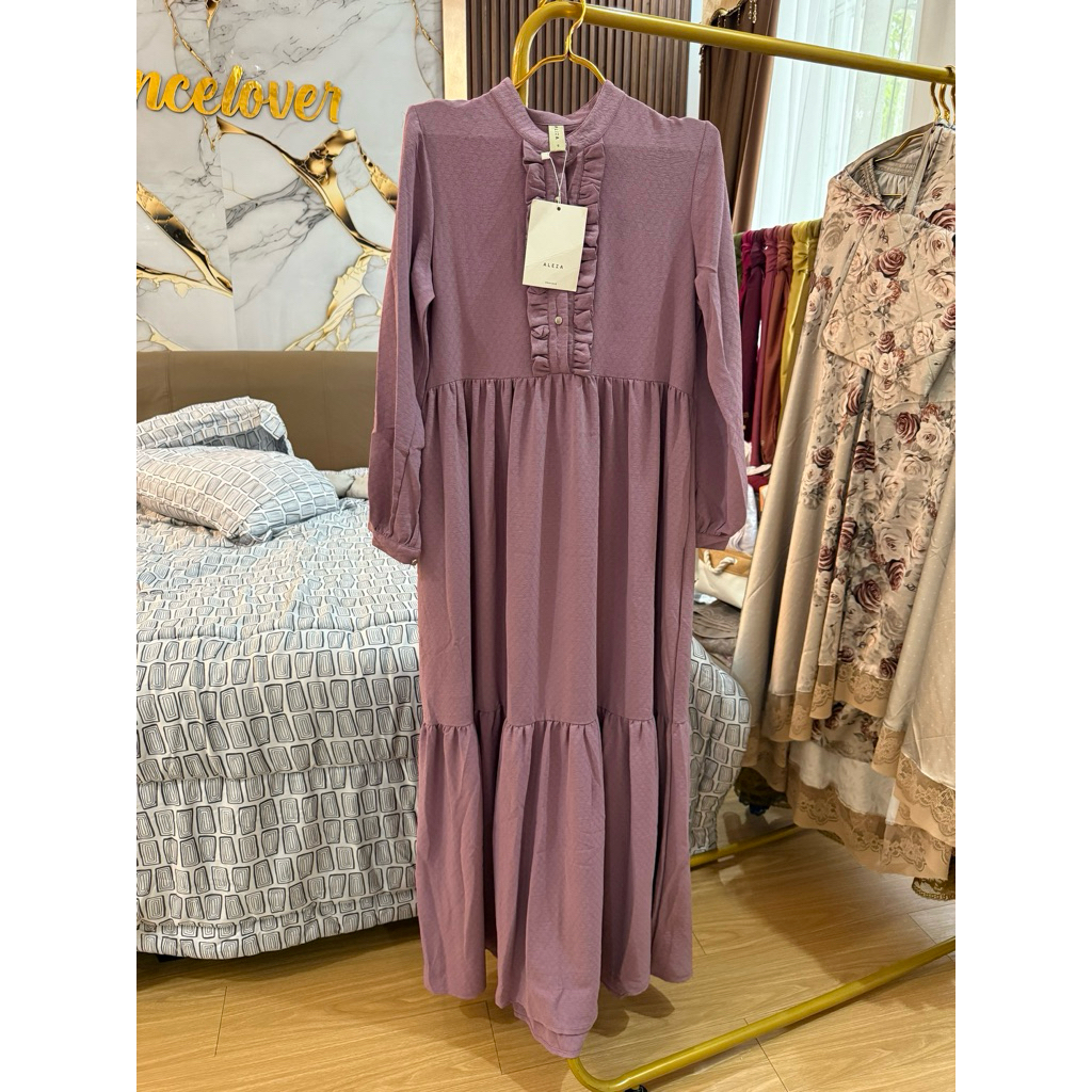 Dress Aleza warna Dark Purple Size S