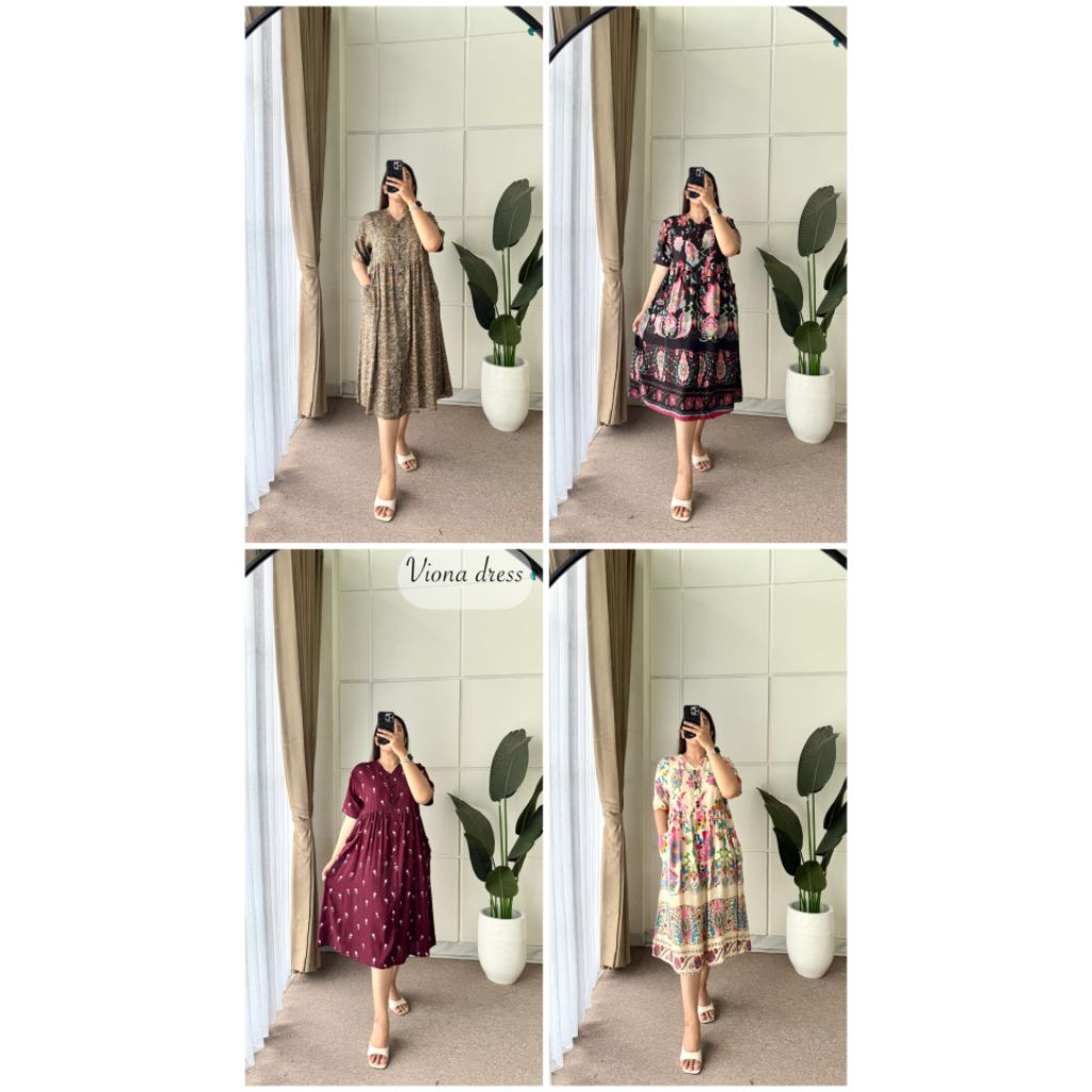 DRESS ANISA/VIONA DRESS/DRESS RAYON/DRESS JUMBO/DRESS RAYON TWILL/DRESS POLOS/DASTER RAYON BUNGAa