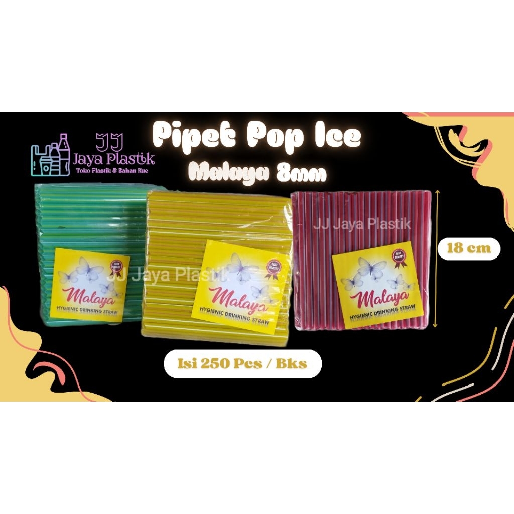 Pipet POP ICE Warna Warni (Pack : +/- 250 Pipet)