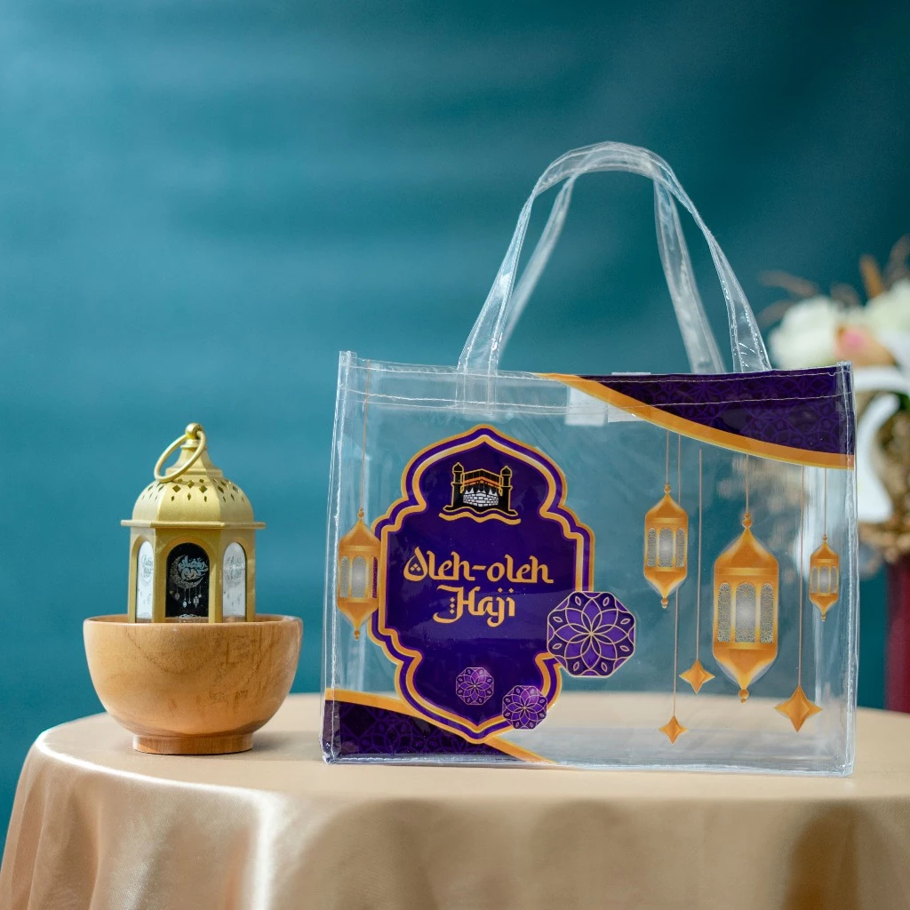

Tas Oleh Oleh Haji dan Umroh Bahan Mika Transparan Ready Stock