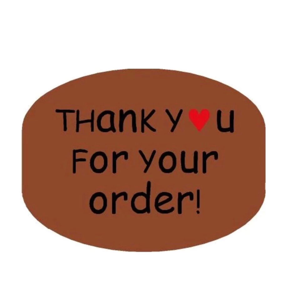 

STIKER SEGEL LABEL THANK YOU FOR YOUR ORDER ISI 500 PCS FW