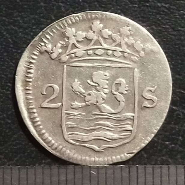#13.ST. KOIN KUNO || KOIN PERAK || SILVER COIN || ZEELANDIA 2 STUIVER TAHUN 1754 ( MULUS )