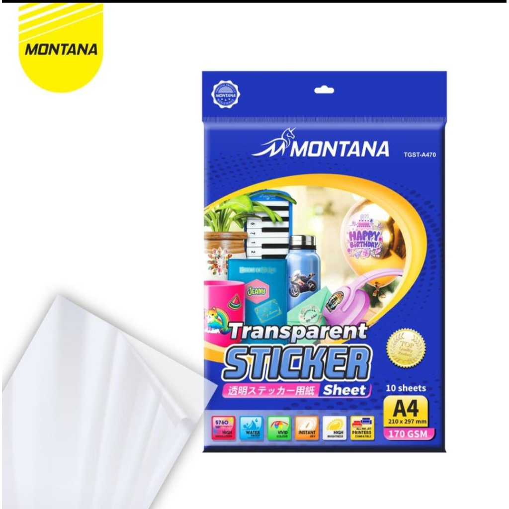 

STICKER PAPPER A4 TRANSPARANT 170 GSM MONTANA ( 10 sheet )