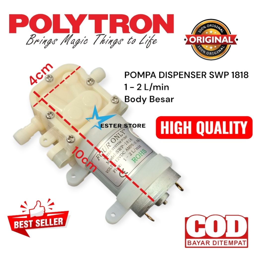 Dinamo Dispenser Polytron Original part Dinamo dispenser Galon bawah polytron body putih