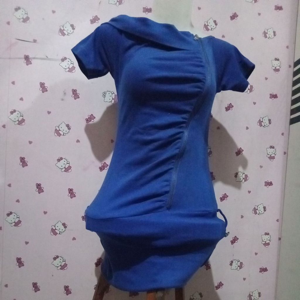pl tunik kaos zipper