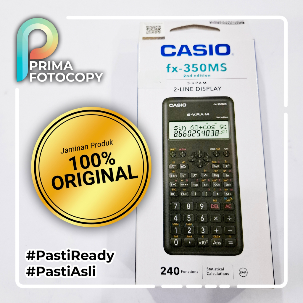 

Kalkulator Sekolah / Kuliah Scientifix Casio FX-350MS 2nd Edition Cosines Calculator Cosine FX 350 MS