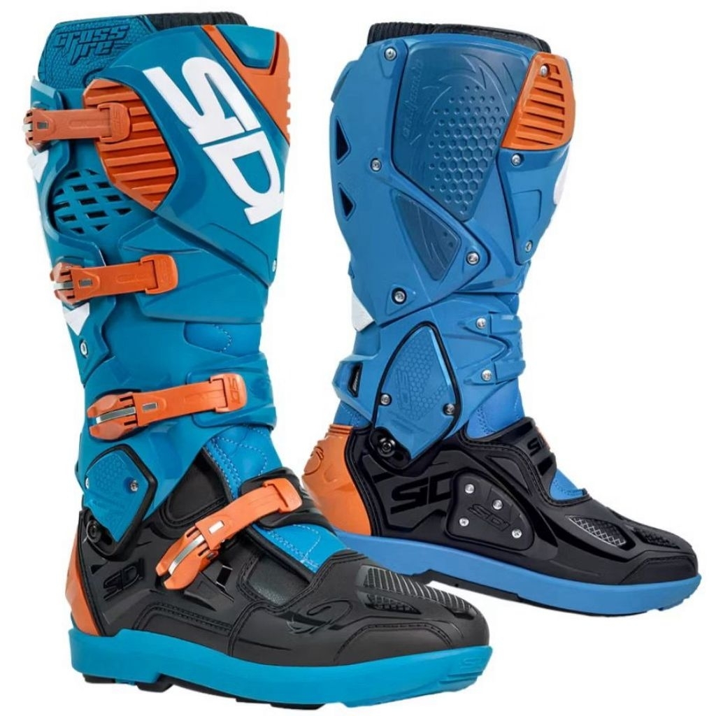 SEPATU SIDI CROSSFIRE 3 SRS BLUE BRONZE MX BOOTS ORIGINAL