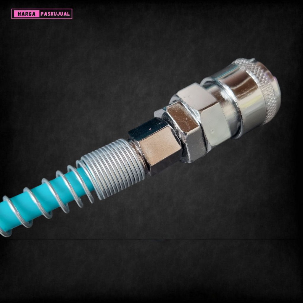 Uddjaya_ Selang Recoil Hose Pu Nrt-Pro Selang Kompresor Angin Spiral Tahan Tekanan Tinggi Lentur