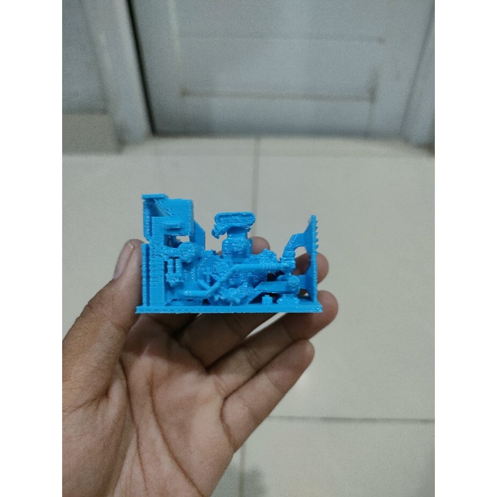 MESIN BUS MINIATUR ASESORIS WARNA BIRU MUDA