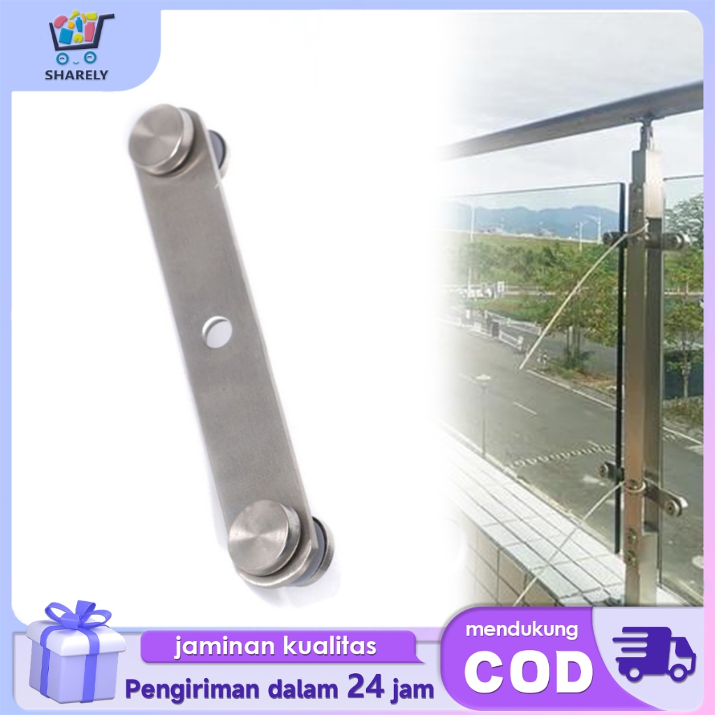 Penjepit Kaca Railing Stainless Sayap Plat Jepit Kaca Plat Railing Kaca Tangga Braket Railing Kaca