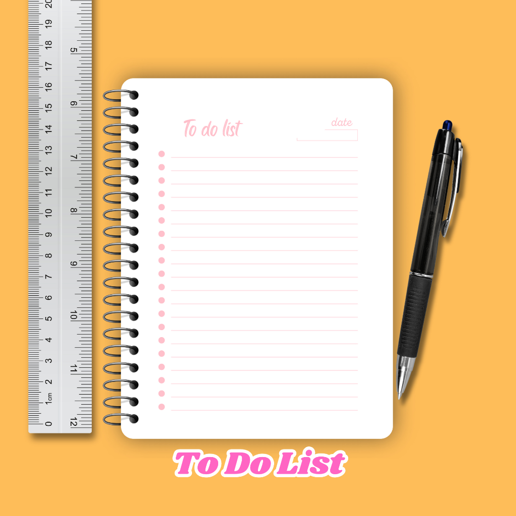 

To Do List Planner A6 60 Halaman - Buku Agenda Checklist Harian Coklat / Hitam