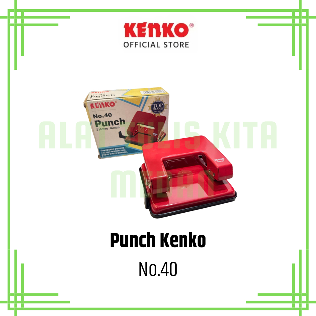 

(1 Pcs) Punch Kenko No.40 / Pembolong Kertas Dua Lobang Kenko No.40