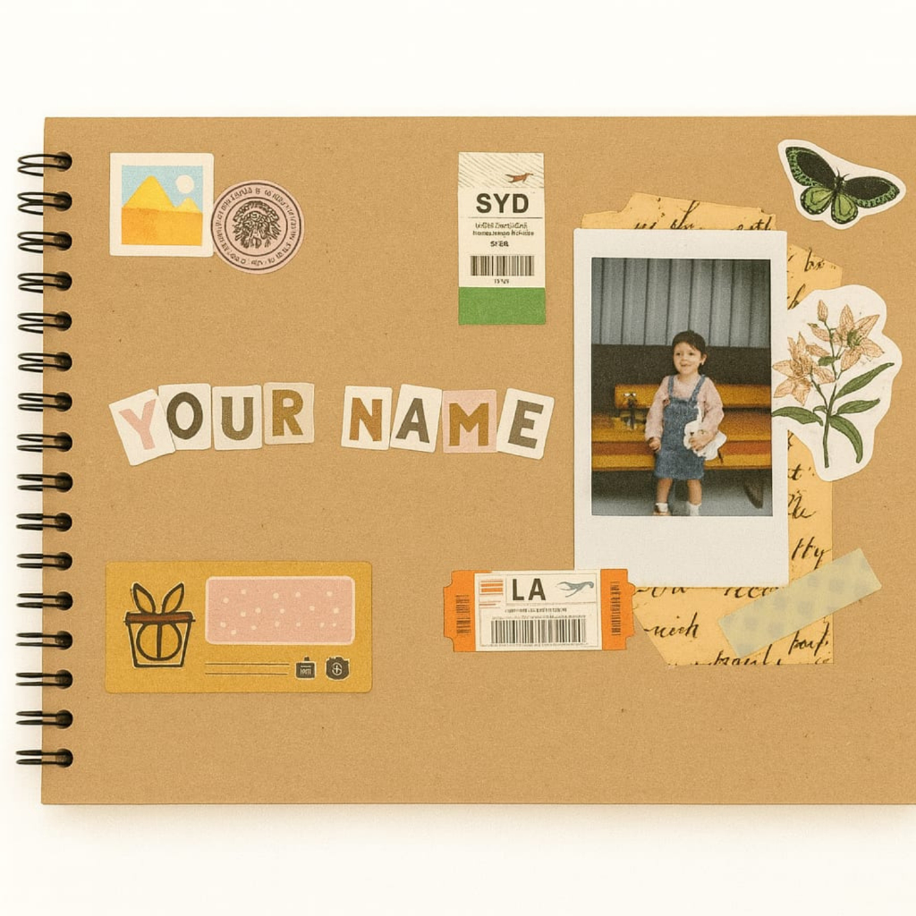 

Scrapbook Retro Aesthetic A5 – 500 GSM, Murah & Estetik