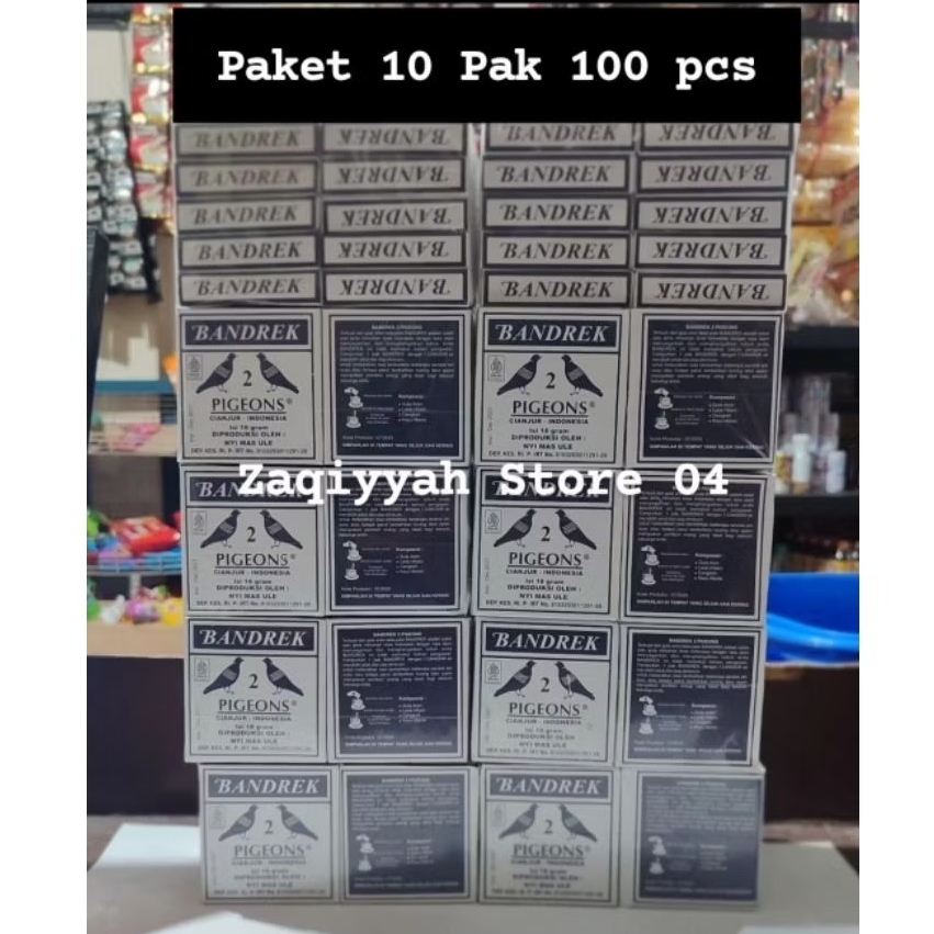 

10 Pak(100pcs) Bandrek Cap 2 Pigeons / Bandrek Khas Cianjur