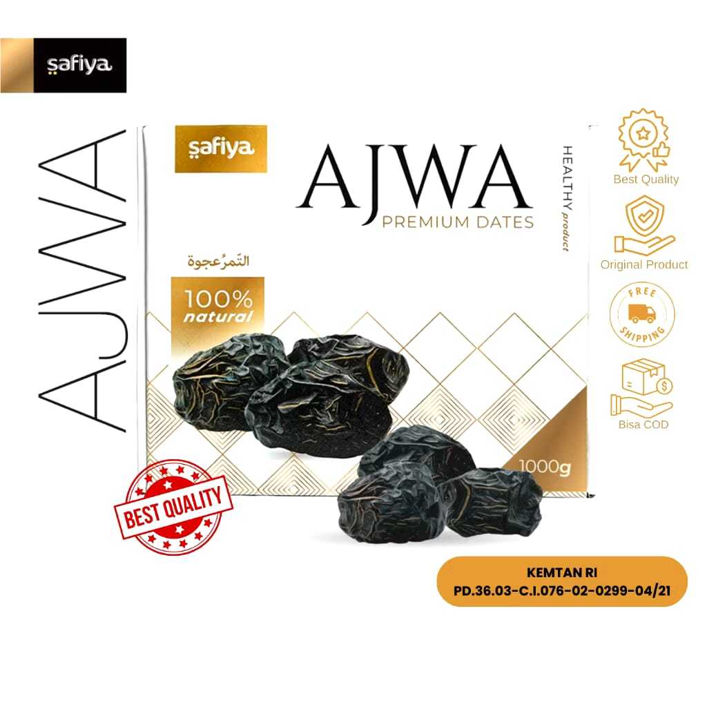 

Safiya Kurma Ajwa 1 Kg Kurma Madinah Nabi Original Premium