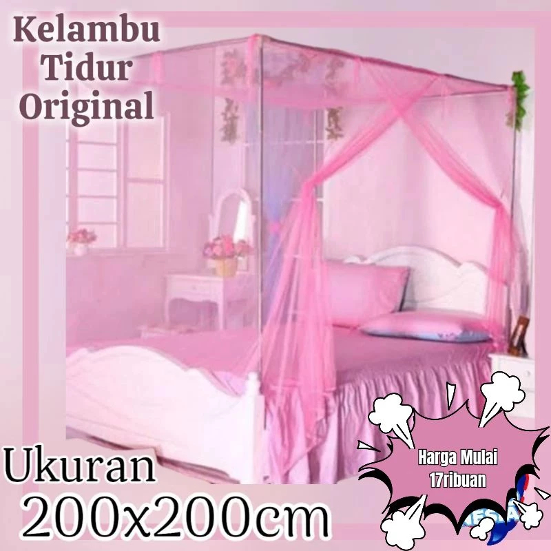 KELAMBU POLOS KOTAK // KELAMBU ANTI NYAMUK // Kelambu Kotak super Jumbo 200X200 180X200 150X200,
