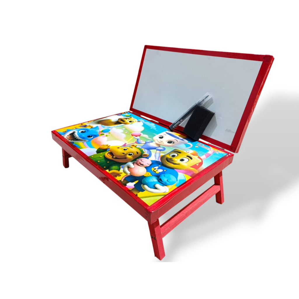 Promo Meja lipat/Meja belajar Karakter/alat tulis anak lengkap 1set