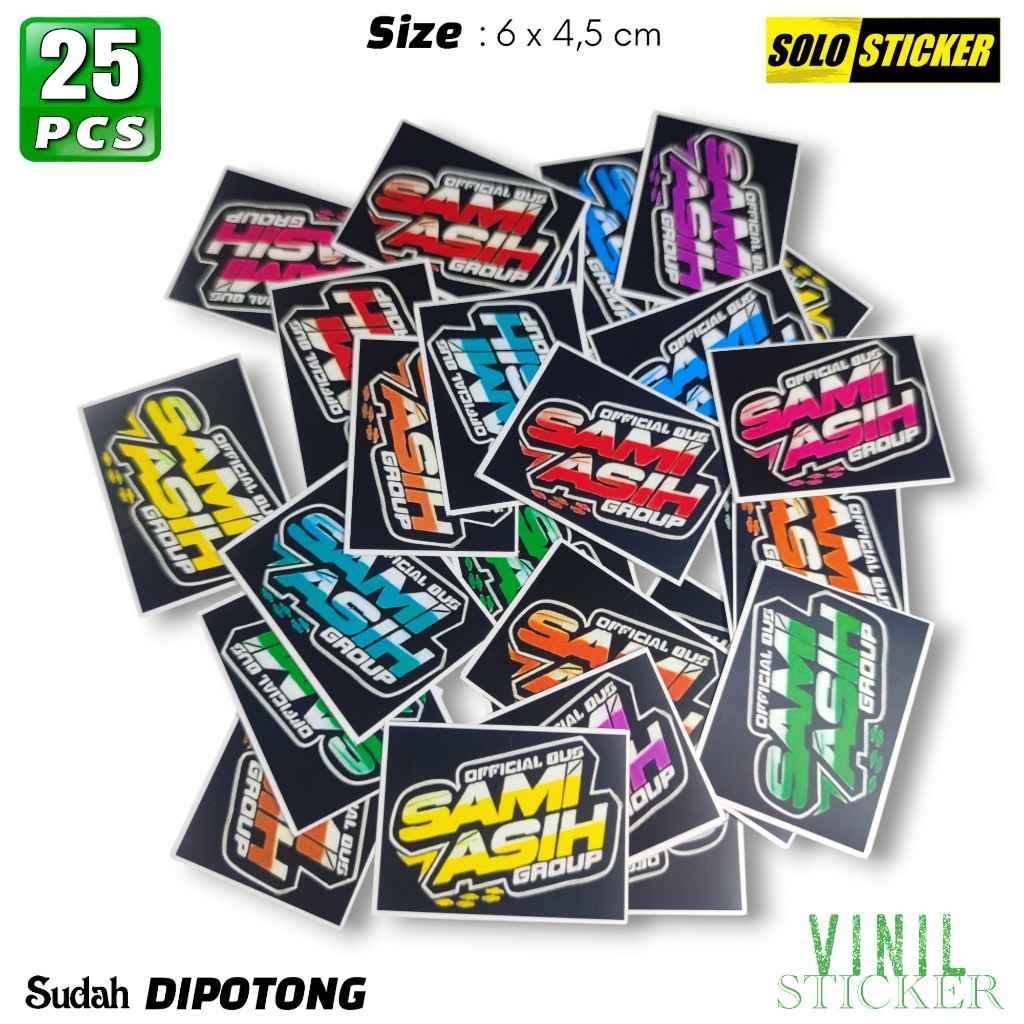 

25 pcs STICKER Team Sami Asih VINIL ANTI AIR - SUDAH DIPOTONG