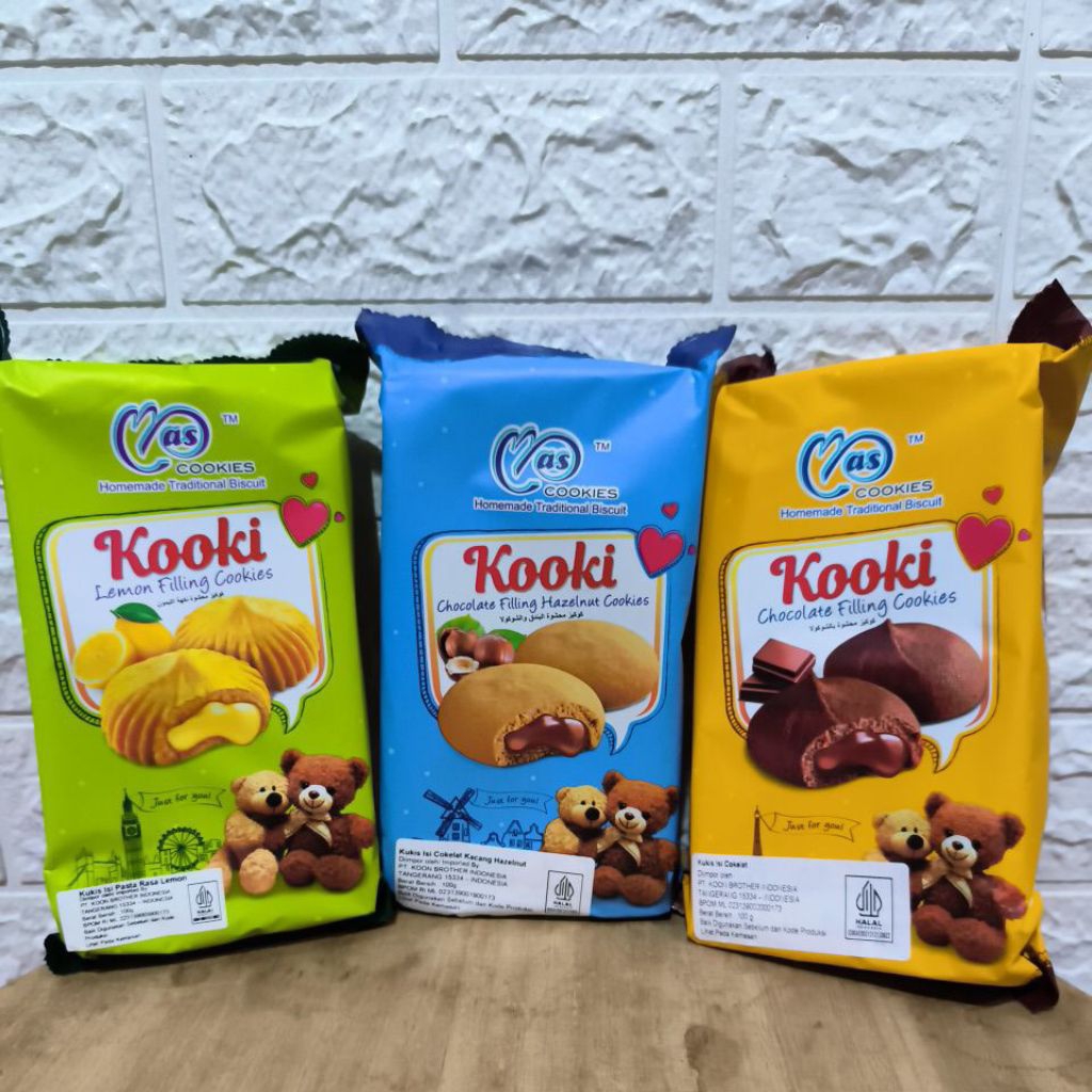 

Kooki Filling Cookies 100 gr, tersedia 3 rasa (Import Malaysia)