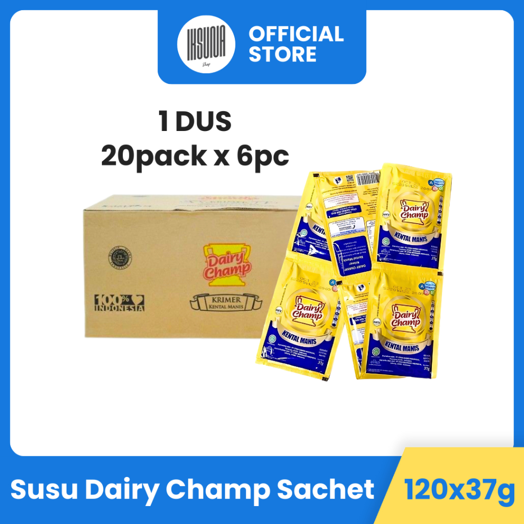

1 Dus Dairy Champ Sachet 37gr isi 20 pack (120pcs) Susu Kental Manis SKM