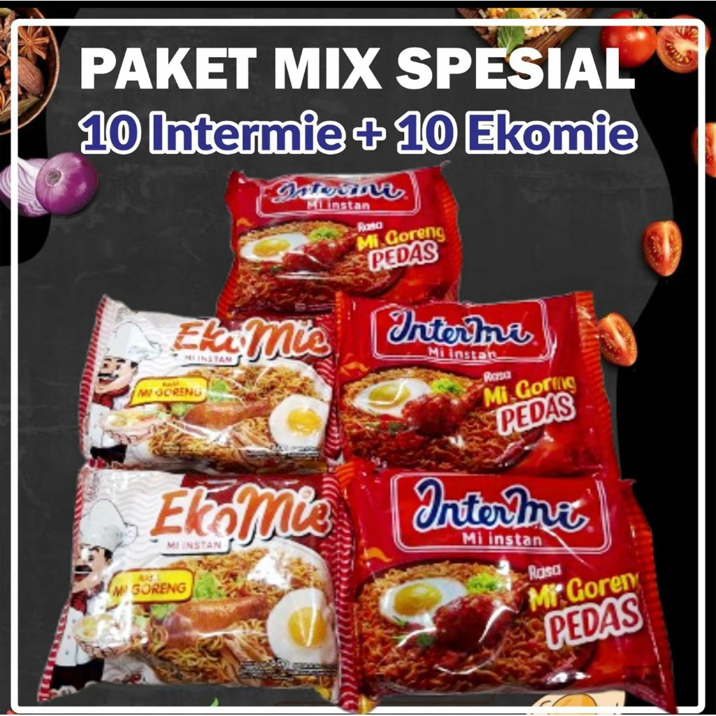

MIX INTERMIE 10PCS DAN 10PCS EKOMIE GORENG HARGA GROSIR