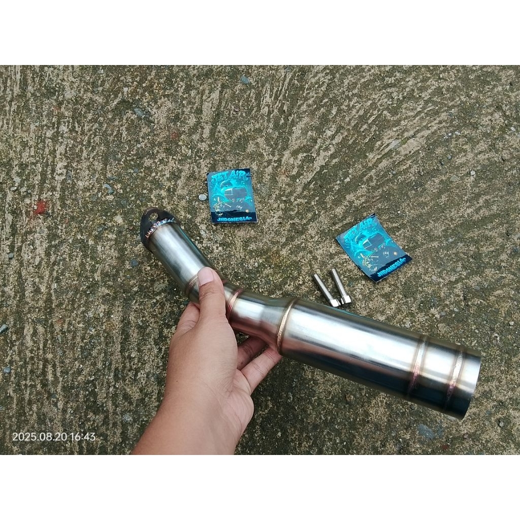 knalpot perahu ketinting ukuran 50mm mesin gx 500cc