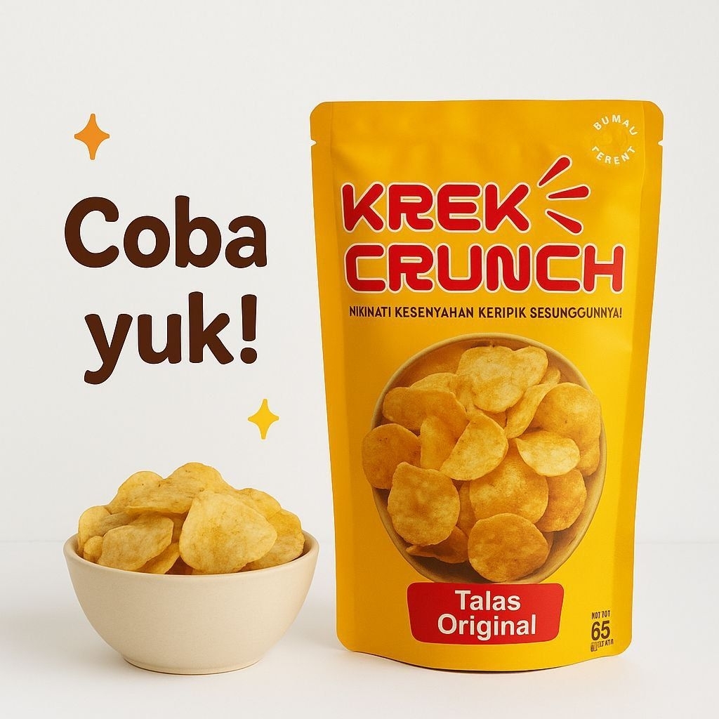 

Keripik Talas Renyah Gurih – Cemilan Krek Crunch Rasa Original 65gr