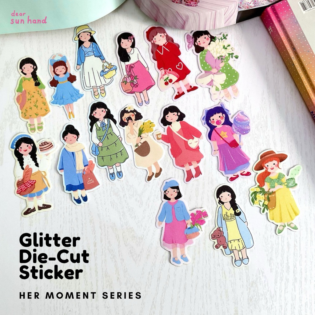 

Dear Sun Hand Glitter Die-Cut Sticker
