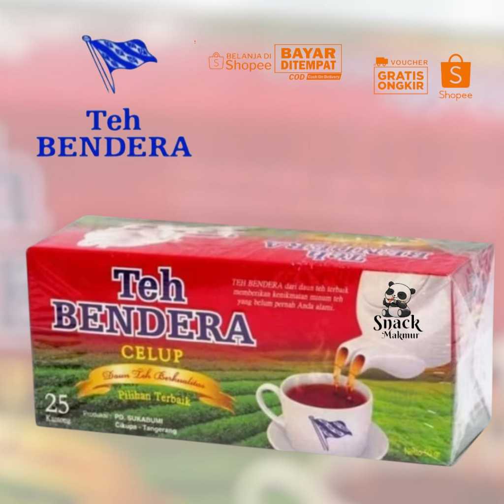 

TEH BENDERA CELUP DAUN TEA ASLI INDONESIA 1BOX 25 KANTONG