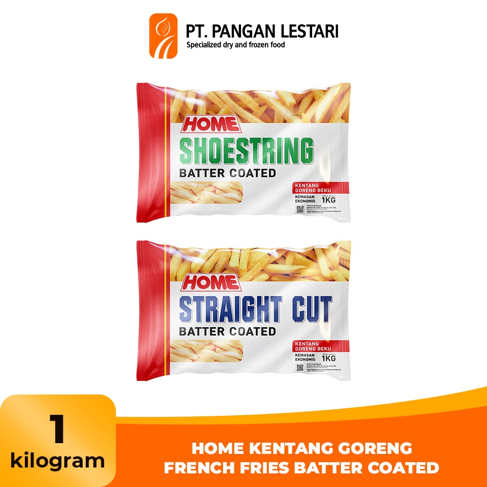 

HOME Kentang Goreng French Fries Batter Coated 1kg - Kentang Goreng Frozen