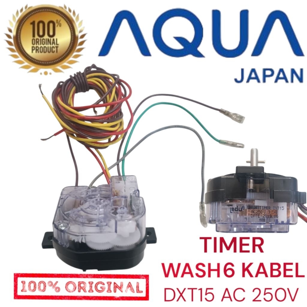 ORIGINAL AQUA JAPAN TIMER WASH 6 KABEL MESIN CUCI 2 TABUNG