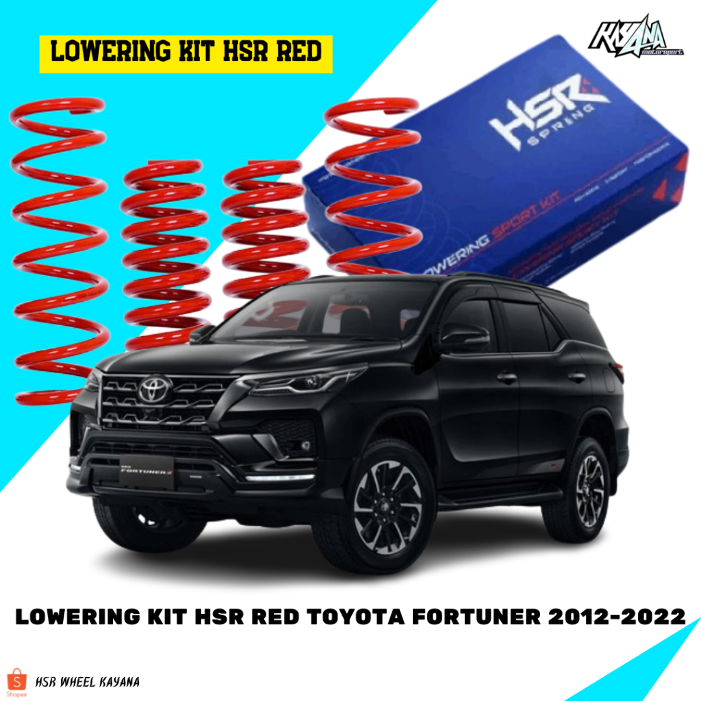 Per Ceper HSR Lowering Kit Red Mobil Toyota Fortuner Per Ceper Buat Harian