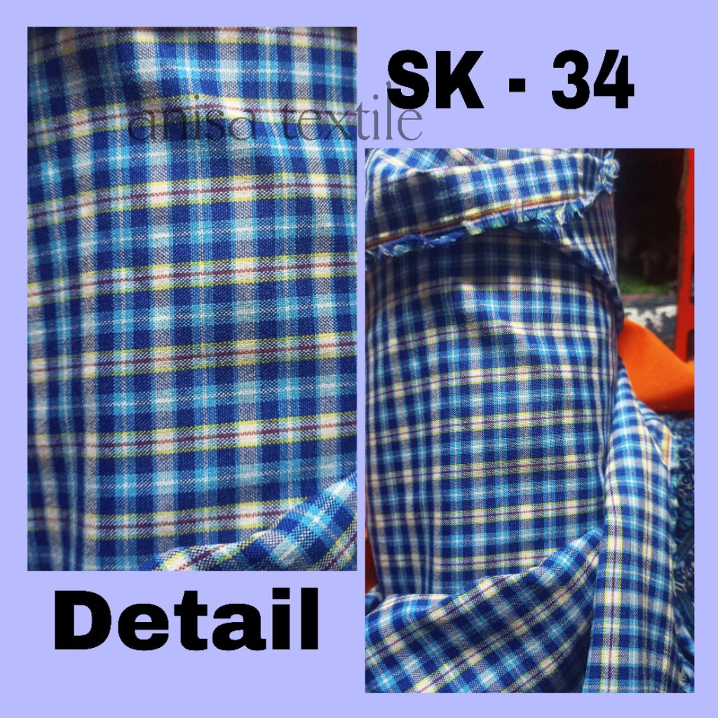 Paling Lengkap Kain Kotak Seragam Sekolah Paud/TK kode sk-34 L 150
