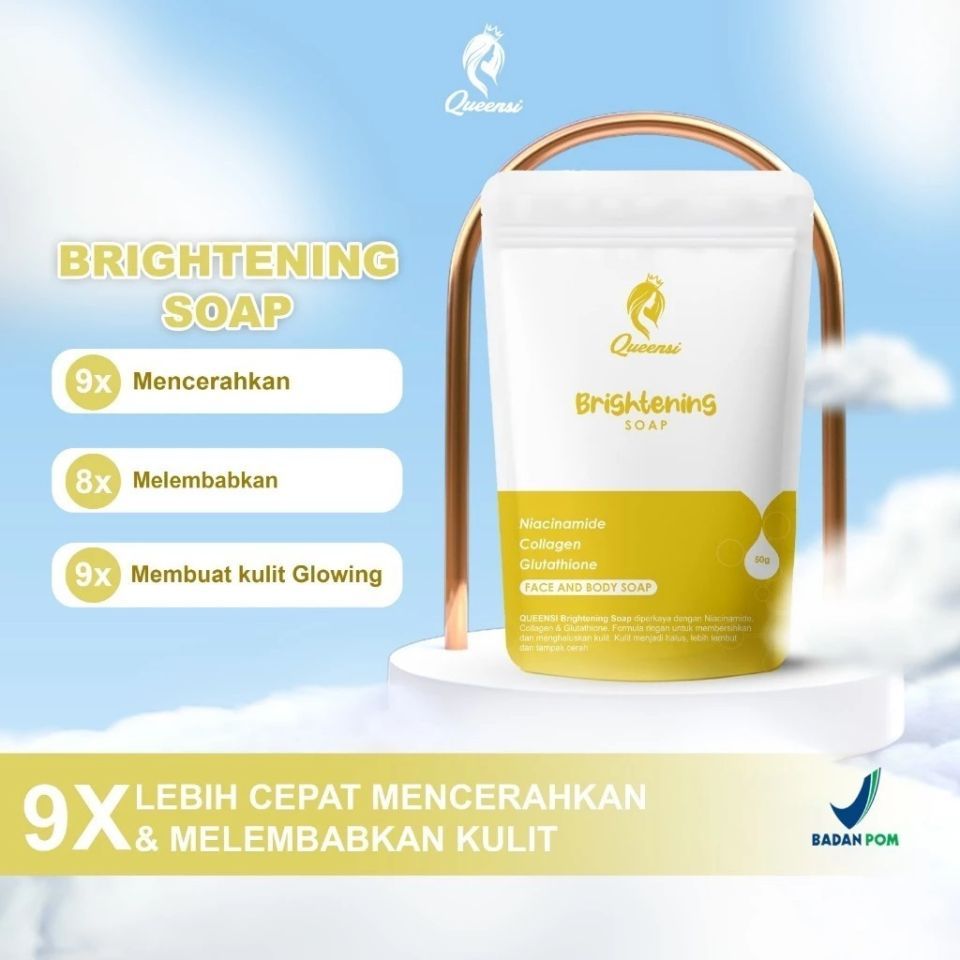 [PROMO MURAH] Queensi Brightening Soap , Acne Soap, Sulfur Soap - BPOM original 50 gr terlaris