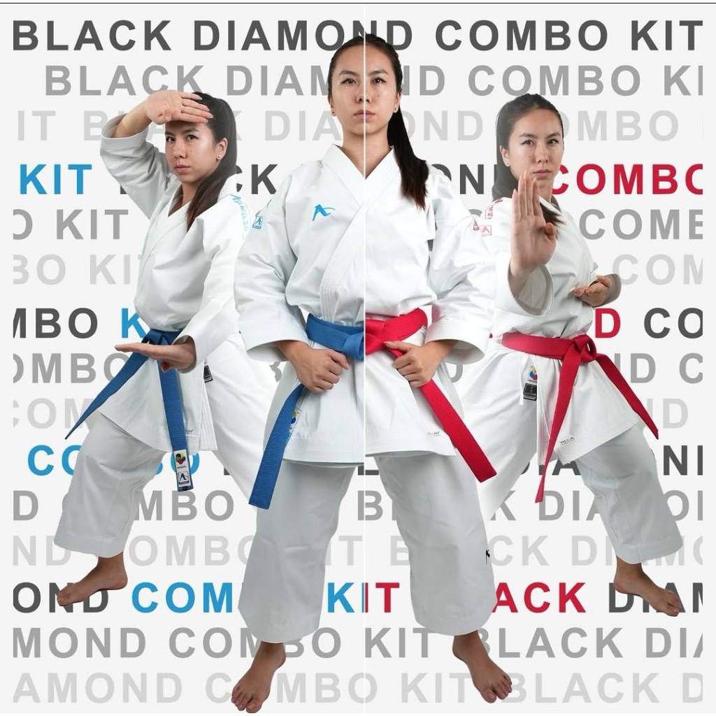 ARAWAZA Black DIAMOND (KATA)  - baju karate PREMIER League COMBO Kit Series - WKF Approved