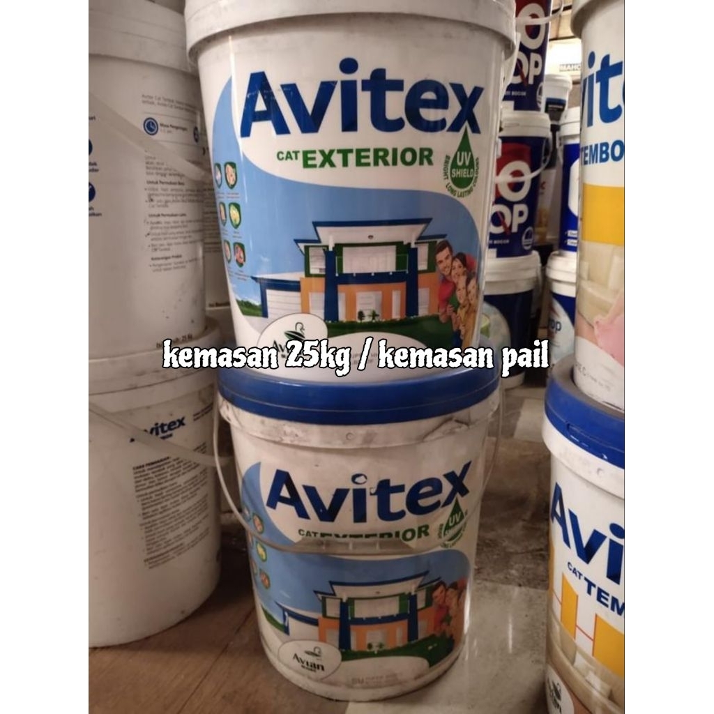 Cat avitex eksterior 25kg super white, cat avitex eksterior putih 25 kg.cat tembok luar eksterior