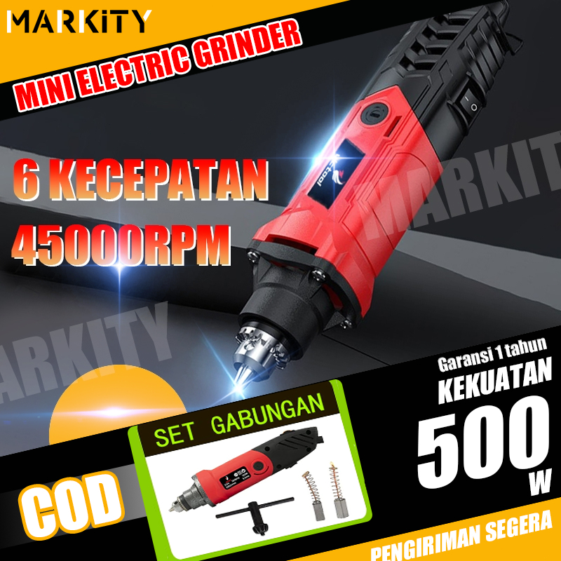 MARKITY Gerinda Bor Mini Listrik Set Lengkap Gerinda Mini Listrik Alat Gerinda Mikro Pengukir Pena