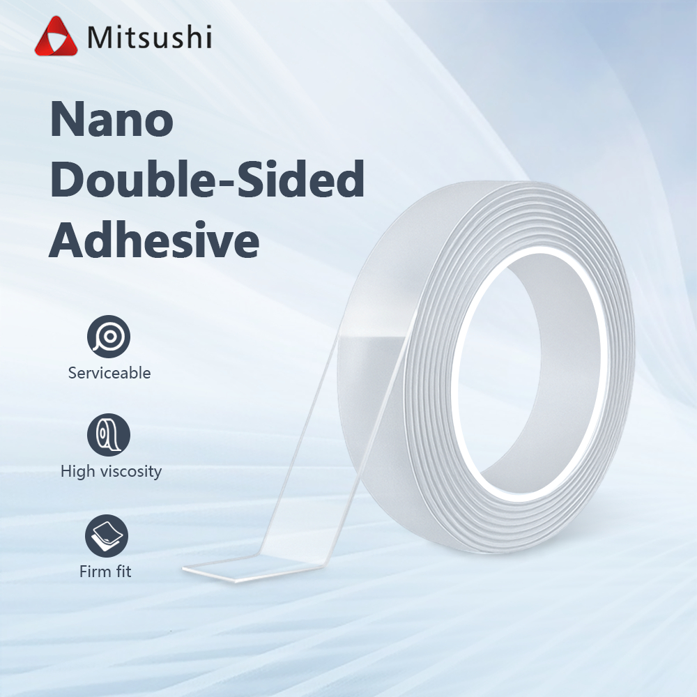 

Mitsushi Double Tape Nano Transparan Super Kuat Tanpa Bekas / Selotip Isolasi Dua Sisi Bening 2/3 Meter Lakban Bening