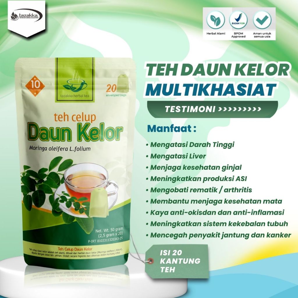 

TEH CELUP DAUN KELOR 100% Organik dari Tazakka Untuk Daya Tahan Tubuh Diabetes dan Juga Kolesterol