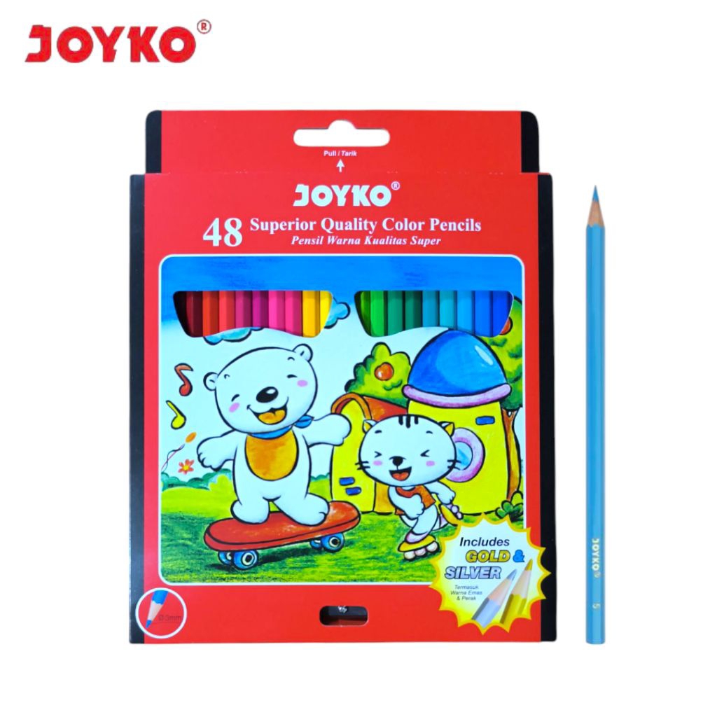 

PENSIL WARNA JOYKO CP-48PB SUPERIOR QUALITY (SET)