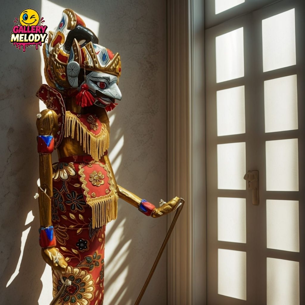 Wayang Golek Gatotkaca & Sayap uk 50cm