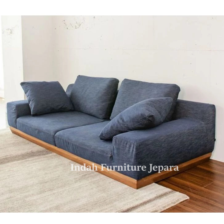 Sofa Lesehan Nania Sofa Minimalis Model Jepang List Kayu Indah Jati Mebel